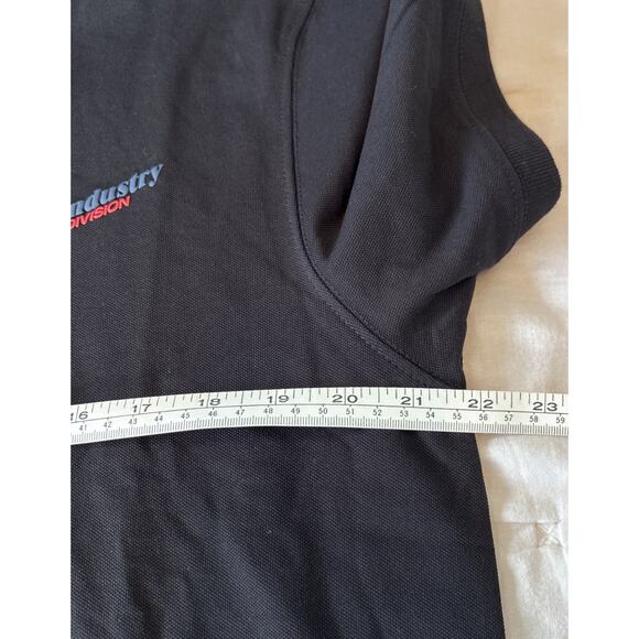 NWT Diesel Industry Mens Polo Shirt Black XL Denim Division Logo $125 Cotton - Picture 6 of 13